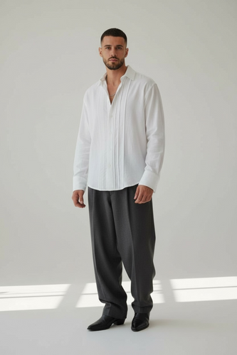 Camisa Yves ML (Algodón Blanco)