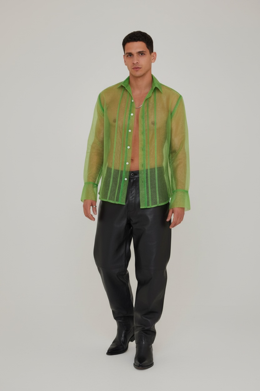 Camisa Yves ML (Chiffón Lima)