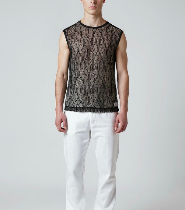 Tanktop Quadrato (Encaje Negro)