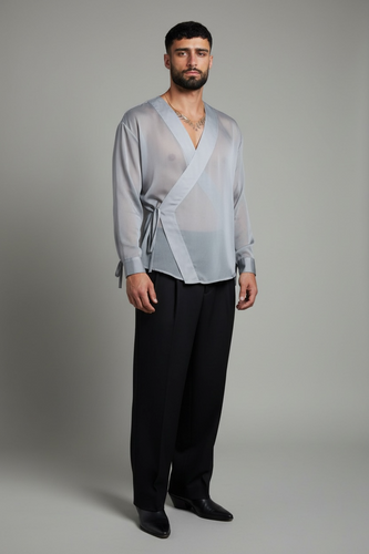 Camisa Líbano manga larga (Gris)