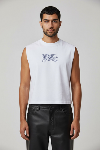 Tanktop Crop Pegaso (Blanco)