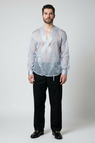 Camisa Líbano manga larga (Gris)