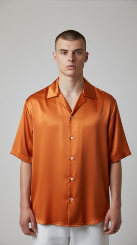 Camisa Veracruz (Satín Naranja)