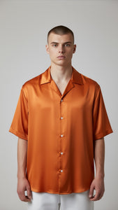 Camisa Veracruz (Satín Naranja)
