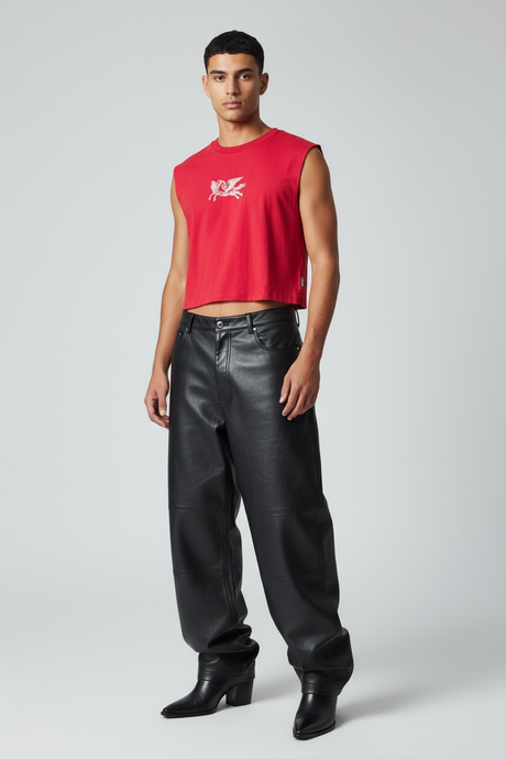 Camiseta crop Pegaso (Rojo)