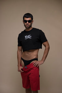 Camiseta Crop Pegaso (Negro)