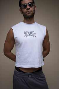 Tanktop Crop Pegaso (Blanco)
