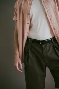 Camisa Harris (lino rosa tierra)