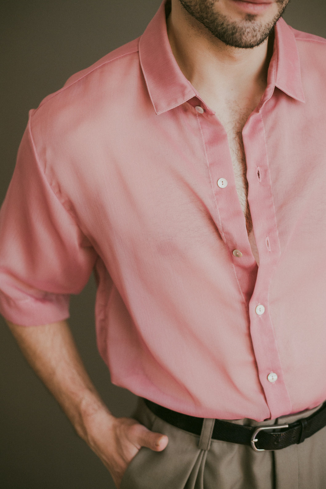 Camisa Harris (chiffon rosa tierra)